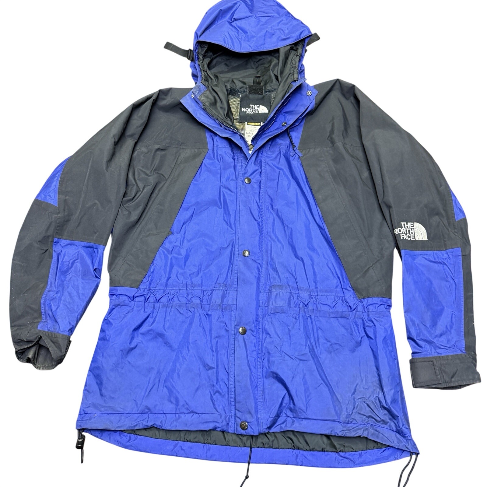 Vtg The North Face Gore-Tex Mountain Jacket Men's L Blue Purple 90s Outdoor Camp